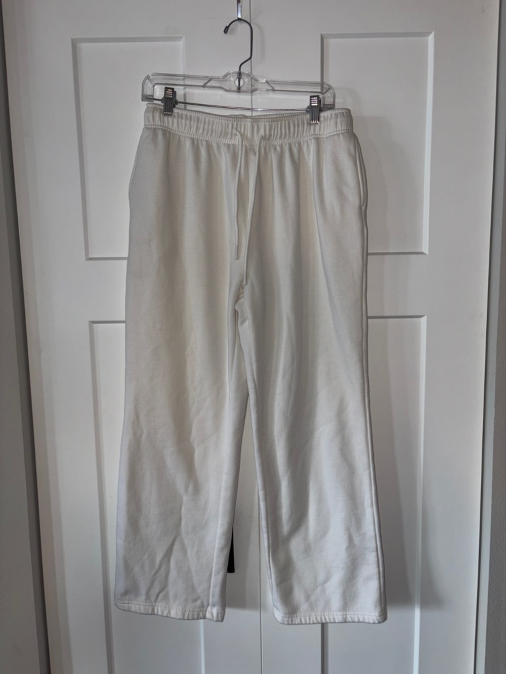 Wide Leg Drawstring Pants in Cream